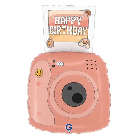 Palloncino in Foil 31" S.S. Polaroid di Compleanno "Happy Birthday" Generici Grabo