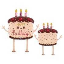 Palloncino in Foil 31" Stands Tall Torta al Cioccolato "Happy Birthday" Happy Birthday Grabo