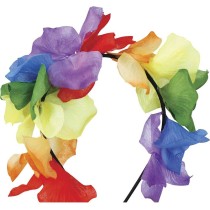Cerchietto per Capelli con Fiori Multicolore di Stoffa Accessori Persona Tropicali