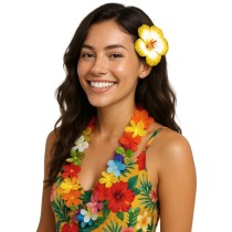 Fermaglio per Capelli Fiore Hibiscus Tropicale Sfumato 3pz Accessori Persona Tropicali