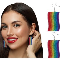 Orecchini Pendenti con Bandiera Arcobaleno "Pride" Pride