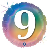 Palloncino in Foil 18" Arcobaleno N°9 "Colourful Rainbow" H. Birthday Rainbow Grabo