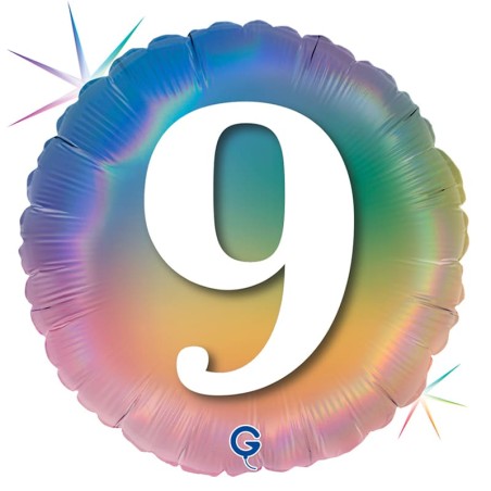 Palloncino in Foil 18" Arcobaleno N°9 "Colourful Rainbow" H. Birthday Rainbow Grabo