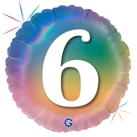 Palloncino in Foil 18" Arcobaleno N°6 "Colourful Rainbow" H. Birthday Rainbow Grabo