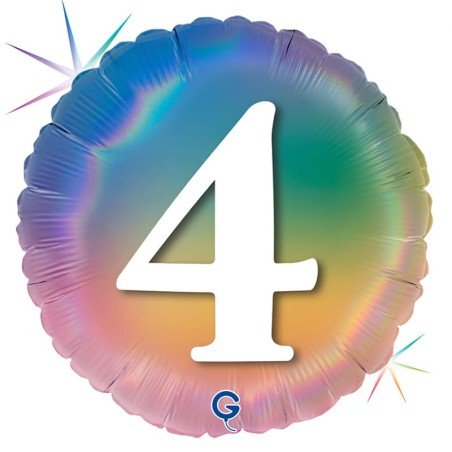 Palloncino in Foil 18" Arcobaleno N°4 "Colourful Rainbow" H. Birthday Rainbow Grabo