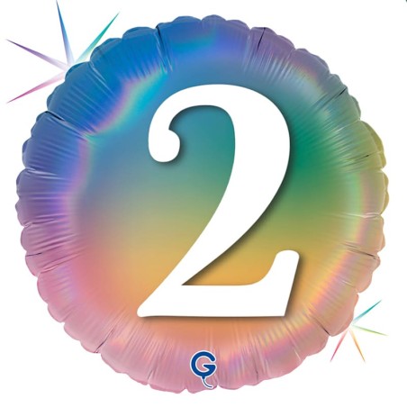 Palloncino in Foil 18" Arcobaleno N°2 "Colourful Rainbow" H. Birthday Rainbow Grabo