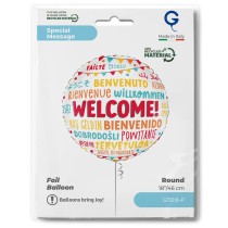 Palloncino in Foil 18" "Benvenuto" In Tutte Le Lingue Del Mondo Generici Grabo