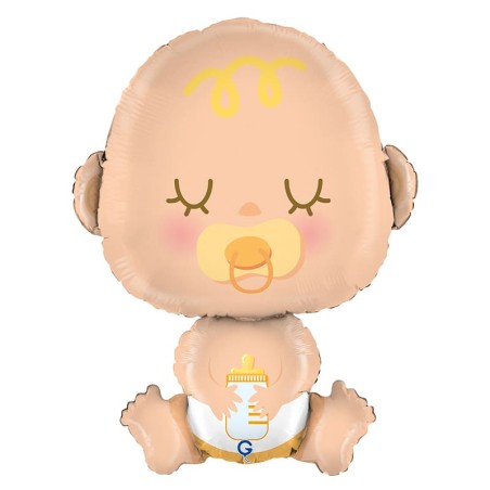 Palloncino in Foil 31" Super Shape Bimbo "Baby Shape" Nascita e Battesimo Grabo