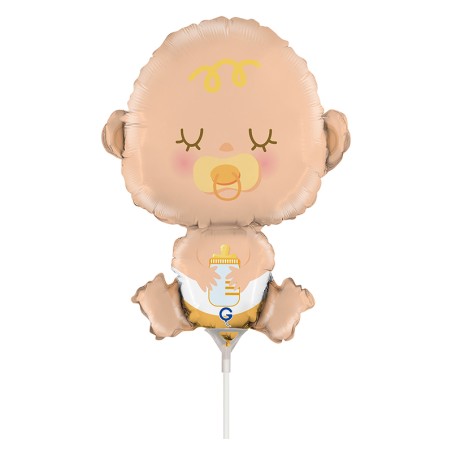 Palloncino in Foil 14" Mini Shape Bimbo "Baby Shape" Nascita e Battesimo Grabo