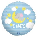 Palloncino in Foil 18" Nascita Celeste "È Nato"