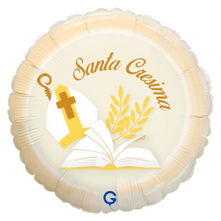 Palloncino in Foil 18" Santa Cresima Comunione e Cresima Grabo
