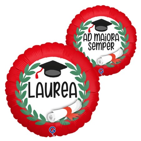 Palloncino in Foil 18" Laurea "Ad Maiora Semper" Laurea Grabo