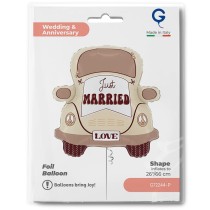 Palloncino in Foil 31" Super Shape Macchina degli Sposi Amore, Matrimonio o Anniversario Grabo