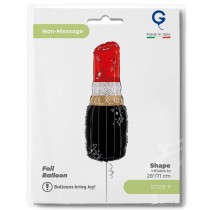 Palloncino in Foil 31" Super Shape Rossetto Rosso "Lipstick" Amore, Matrimonio o Anniversario Grabo