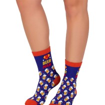 Calzini Blu con Boccali di Birra "BEER MAN" Tg. 42-48 Oktoberfest Birra