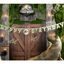Festone Happy Birthday Carta di Jurassic World "Dinosauro" 1,65mt Jurassic World