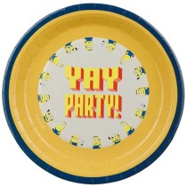 Piatto di Carta 23cm dei Minions "Illumination's" 6pz Minions
