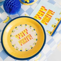 Piatto di Carta 23cm dei Minions "Illumination's" 6pz Minions