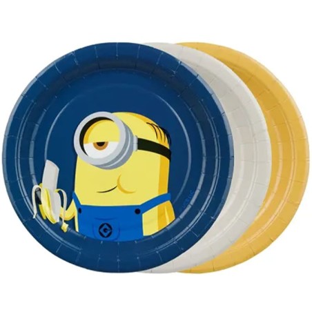 Piatto di Carta 18cm Mix Minions "Illumination's" 6pz Minions