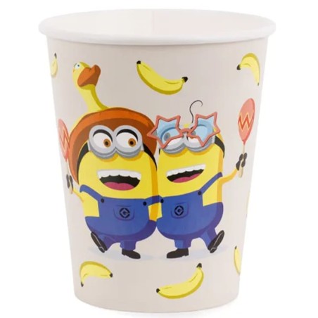 Bicchiere di Carta 250ml Minions in festa "Illumination's" 6pz Minions