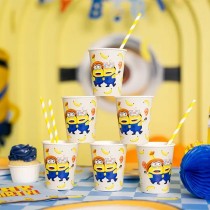 Bicchiere di Carta 250ml Minions in festa "Illumination's" 6pz Minions