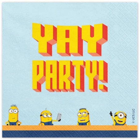Tovagliolo di Carta 33x33cm dei Minions "Illumination's" 20pz Minions