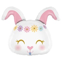 Palloncino in Foil 31" Super Shape Coniglio "Hippie Bunny" Animali Grabo