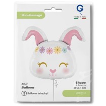 Palloncino in Foil 31" Super Shape Coniglio "Hippie Bunny" Animali Grabo