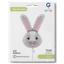 Palloncino in Foil 37" Super Shape Coniglio "Bunny Head" Animali Grabo