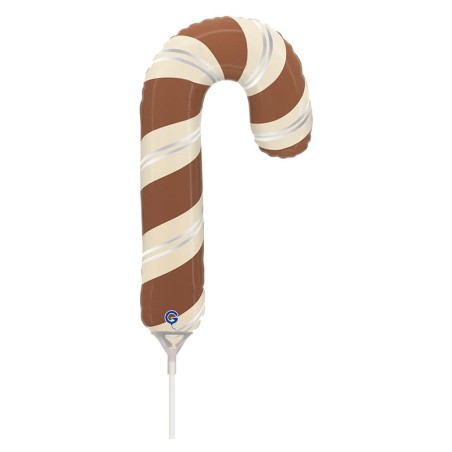 Palloncino in Foil 14" Mini Shape Candy Cane Cioccolato Natale e Capodanno Grabo