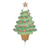 Palloncino in Foil 14" Mini Shape Albero di Natale "Christmas Tree" Natale e Capodanno Grabo