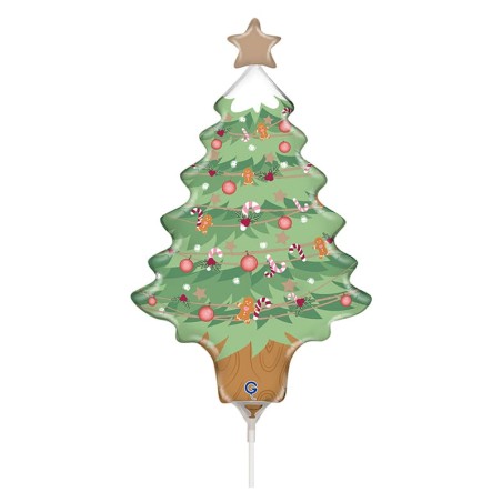 Palloncino in Foil 14" Mini Shape Albero di Natale "Christmas Tree" Natale e Capodanno Grabo