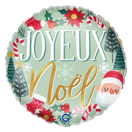 Palloncino in Foil 18" Natale "Joyeux Noel" Natale e Capodanno Grabo