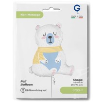 Palloncino in Foil 34" Super Shape Orso Polare "Polar Bear" Animali Grabo