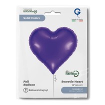 Palloncino in Foil 18" Sweetie Cuore Viola "Royal Purple" Cuori Regular 18"