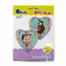Palloncino in Foil 18" Cuore Masha & Orso Personaggi Grabo