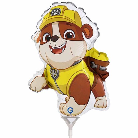 Palloncino in Foil 14" Mini Shape Paw Patrol "Rubble" Personaggi Grabo
