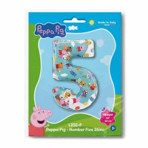 Palloncino in Foil 26" Numero 5 Peppa Pig Personaggi Grabo