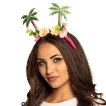 Cerchietto per Capelli con Fiori e Palme Tropicali Glitterate Cerchietti e Tiare