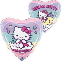 Palloncino in Foil 18" Cuore Hello Kitty Arcobaleno Personaggi Grabo