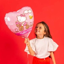 Palloncino in Foil 18" Cuore Hello Kitty in Bicicletta Personaggi Grabo