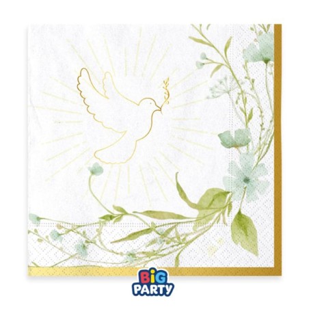 Tovagliolino di Carta 25x25cm per Prima Comunione e Cresima 16pz
