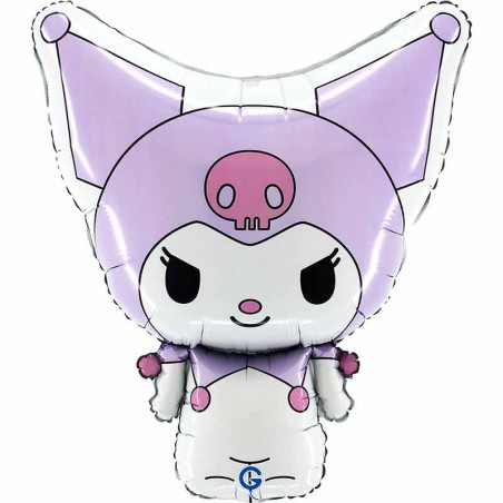 Palloncino in Foil 24" Super Shape Kuromi Lilla Personaggi Grabo