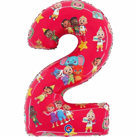 Palloncino in Foil 26" Numero 2 Cocomelon Personaggi Grabo