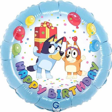 Palloncino in Foil 18" Happy Birthday Bluey Personaggi Grabo