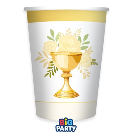 Bicchiere di Carta 250ml per Prima Comunione "Holy" 6pz
