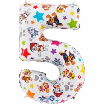 Palloncino in Foil 26" Numero 5 Paw Patrol Personaggi Grabo