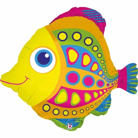 Palloncino in Foil 27" Super Shape Pesce "Chip Fish" Pesci e Mare Grabo