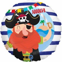 Palloncino in Foil 18" Pirata "Funny Pirate" Pesci e Mare Grabo