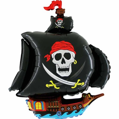 Palloncino in Foil 41" Super Shape Nave Pirata Pesci e Mare Grabo